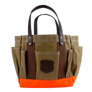 Waxed Rigger's Tote Field Tan/Blaze Orange