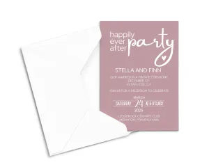 Whispering Lilac Invitations for Happily Ever After Reception Personalized