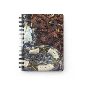 White Black Snake Spiral Bound Journal
