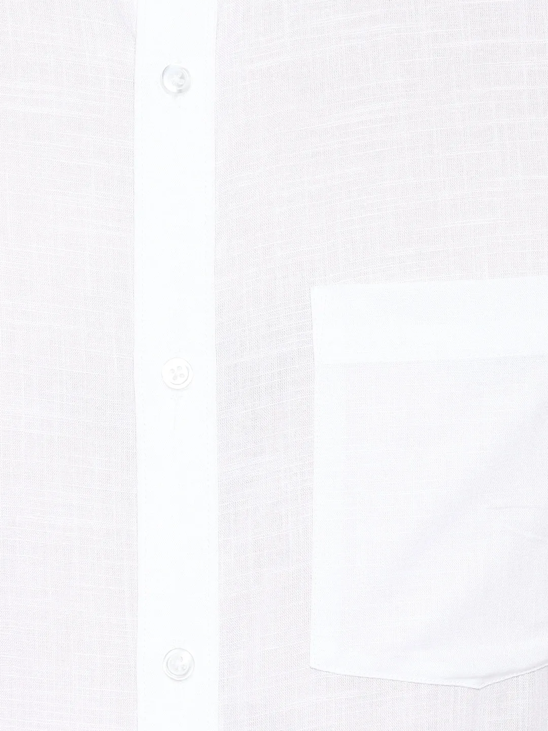 White Cotton Solid Regular Fit Shirts