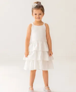 White Dress with Waist Beading