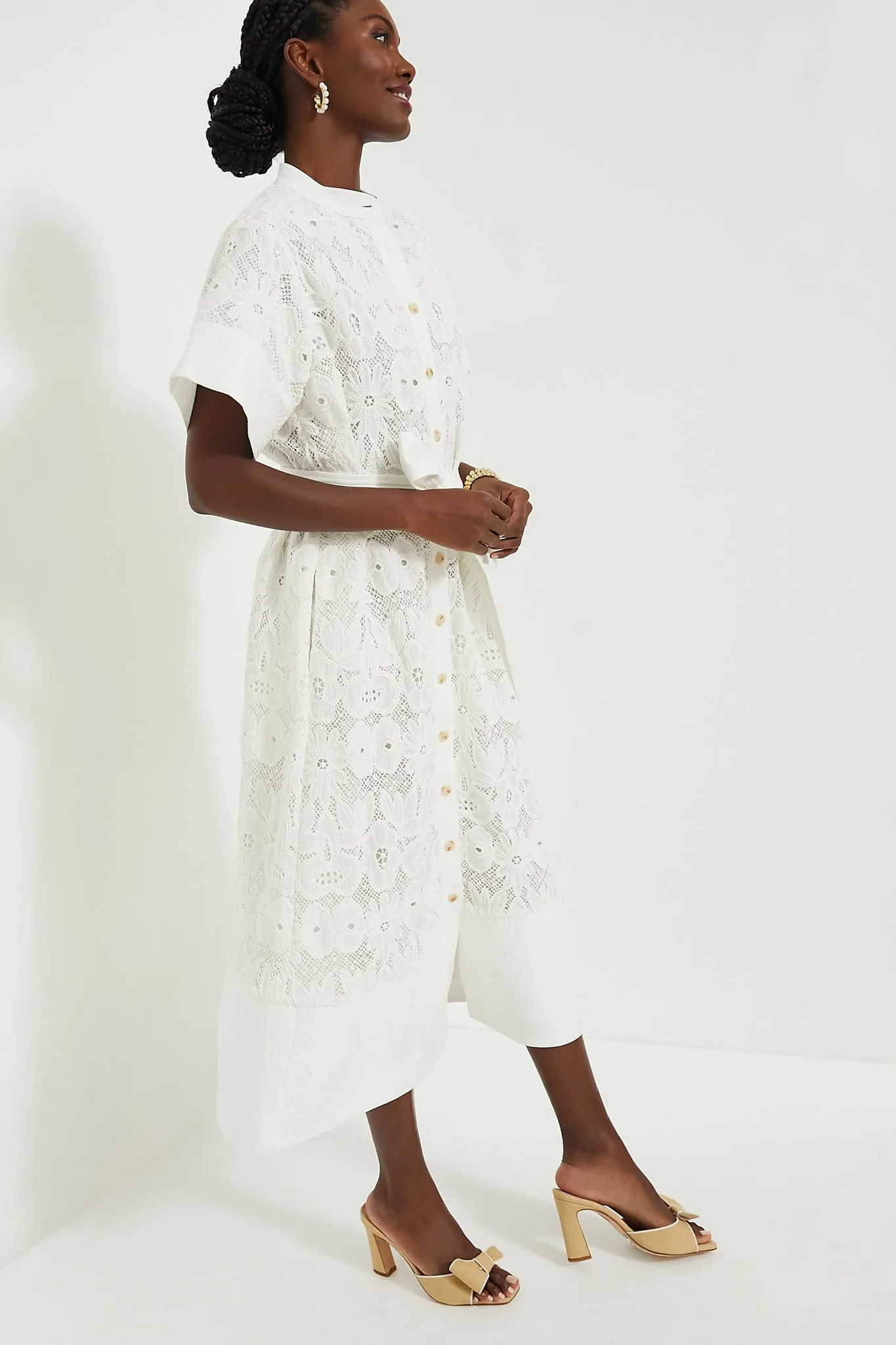 White Eyelet Lace Prescott Dress