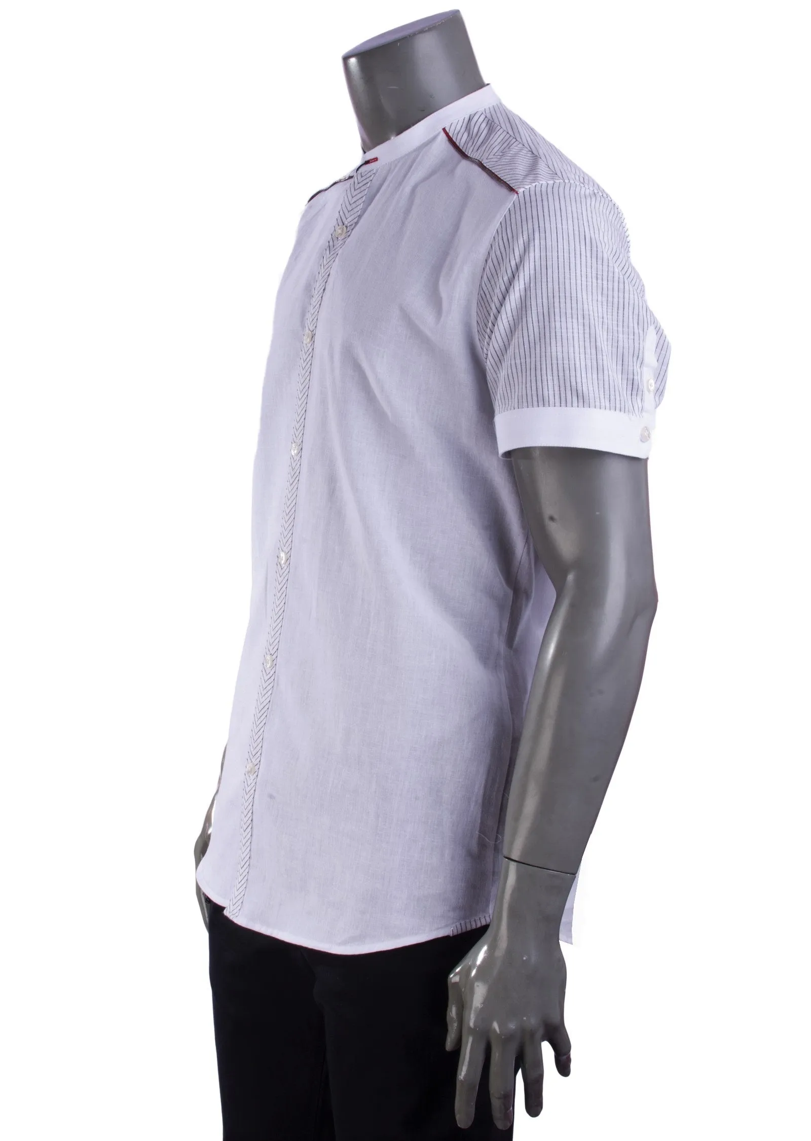White Linen Short Sleeve Shirt