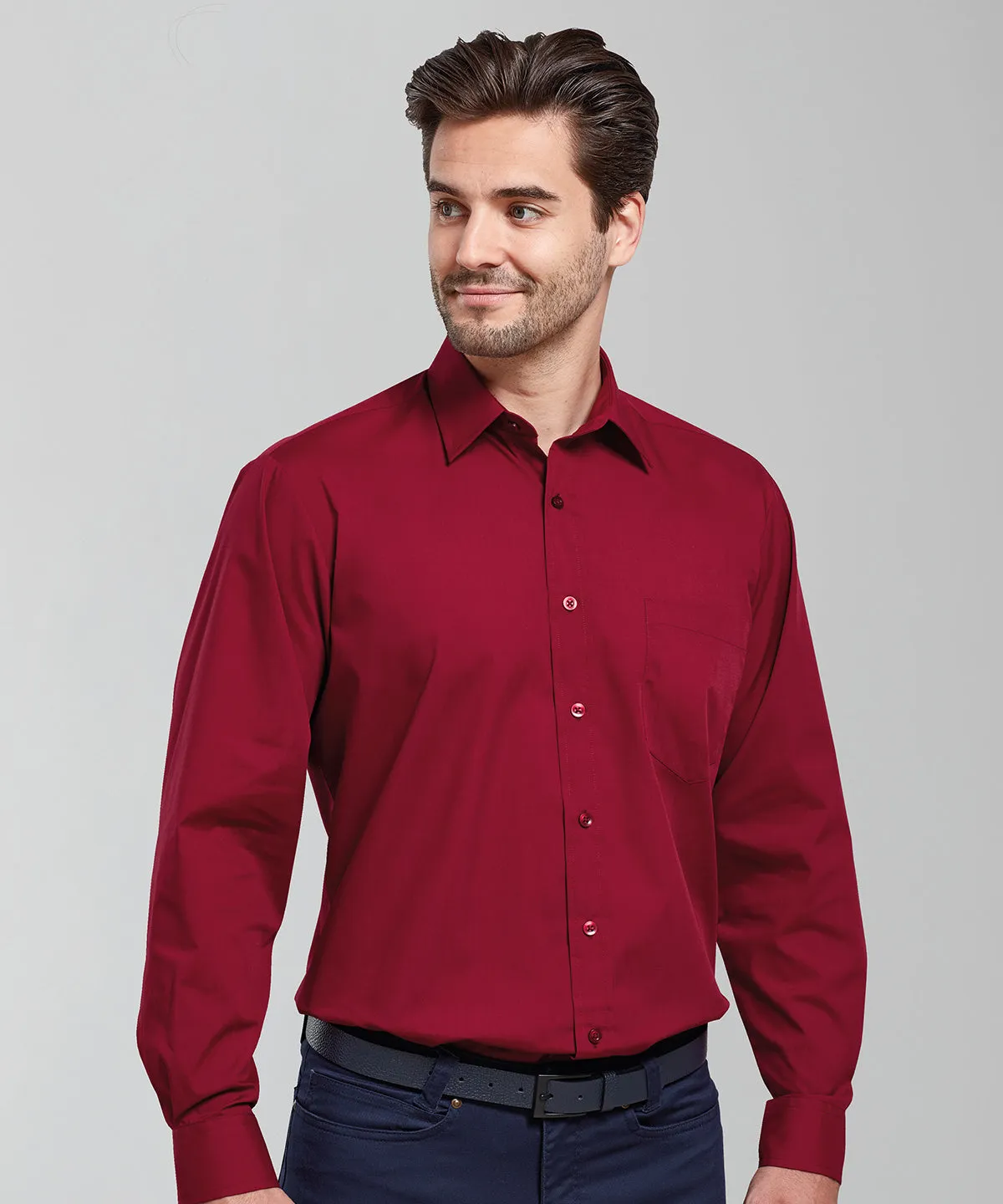 White* - Long sleeve poplin shirt