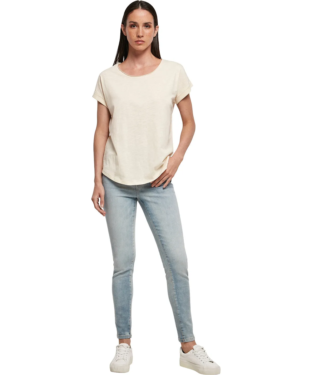 White Sand - Women's long slub tee