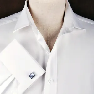 White Solid Poplin Formal Business Dress Shirt Double French Cuffs