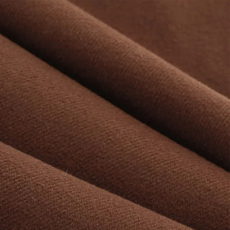 Wiaofellas  - Fashion Menswear Solid Color Thickened Woolen Trousers Men New Loose Mid Waist Straight Long Pants Tide Autumn Winter