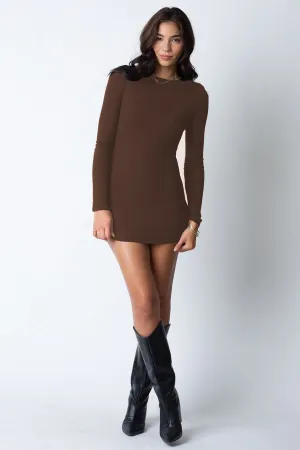 WIDE RIB LONG SLEEVE MINI