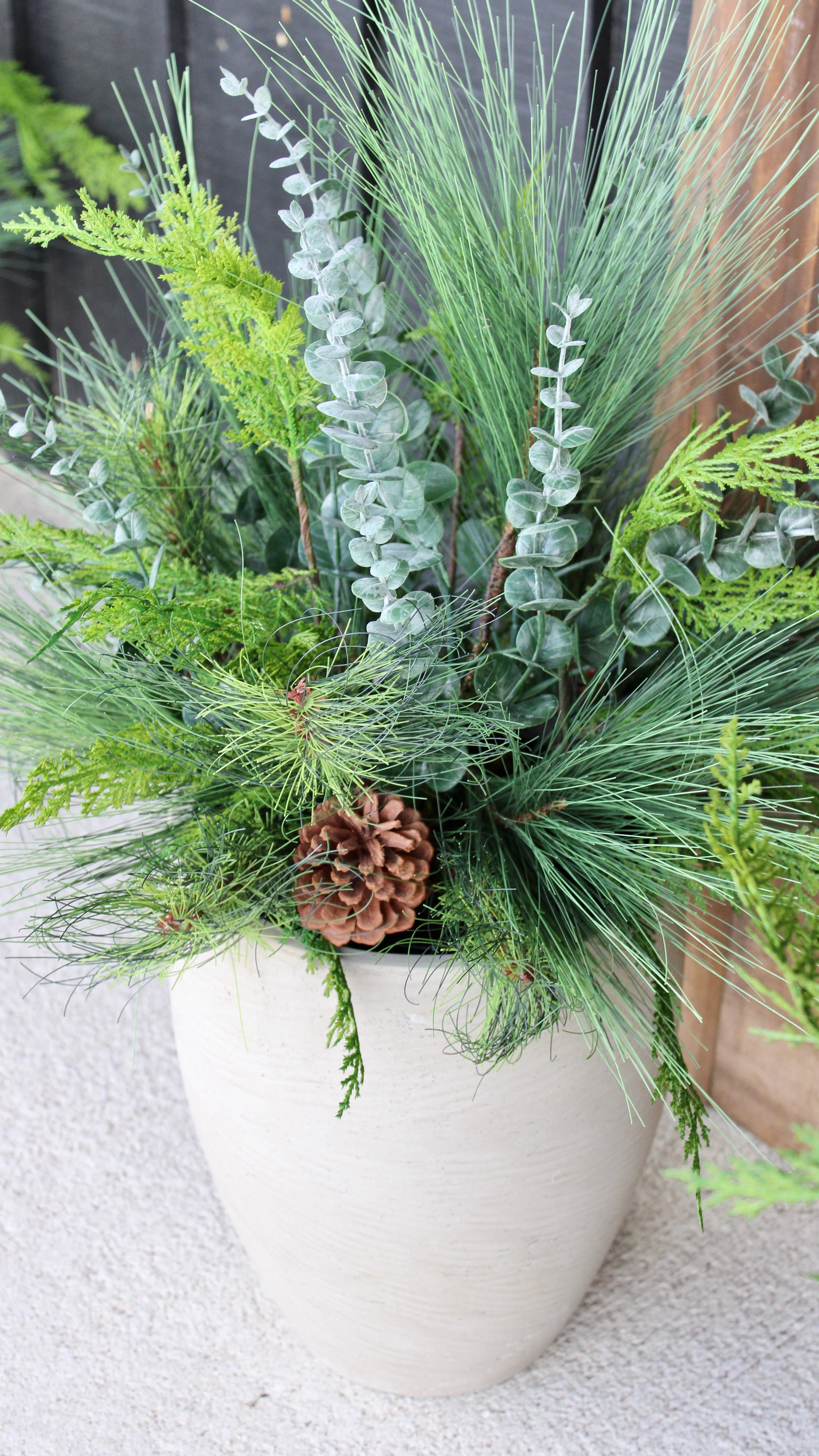 Winter Foliage “Drop-In” Arrangement