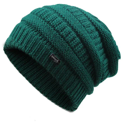 Winter Knitted Slouchy Skullies Wool Casual Warm Knitted Winter Beanie