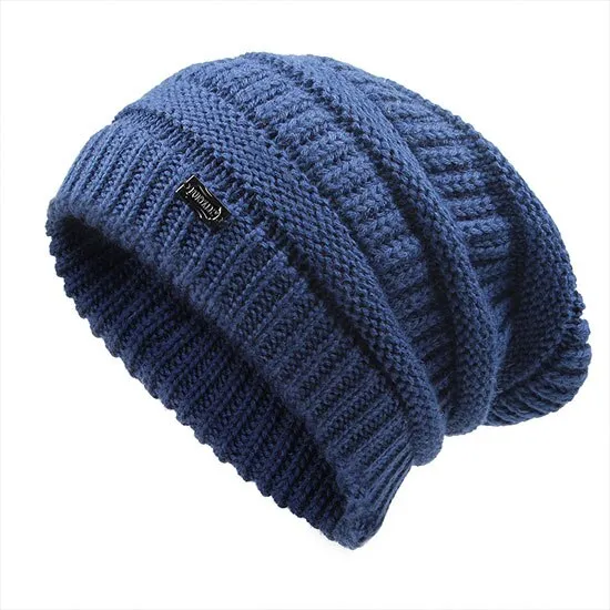 Winter Knitted Slouchy Skullies Wool Casual Warm Knitted Winter Beanie