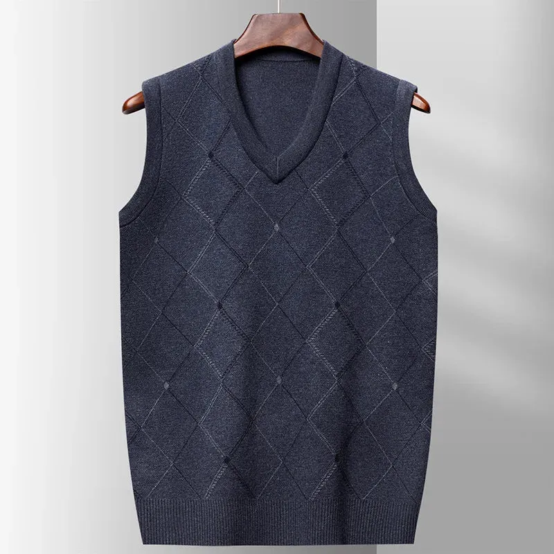 Winter Sleeveless V-Neck Casual Sweaters
