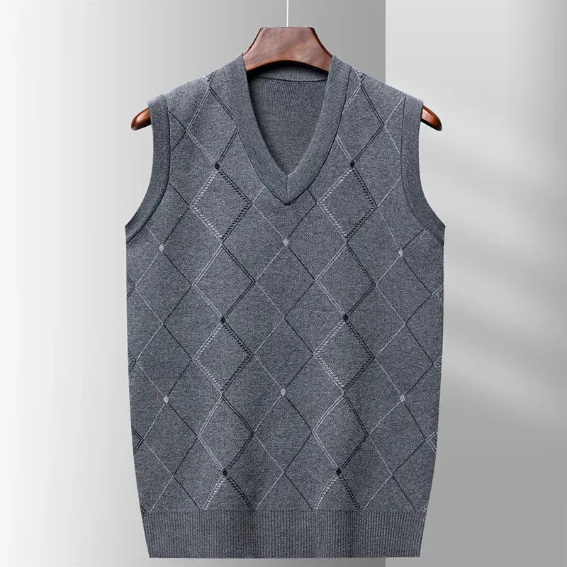 Winter Sleeveless V-Neck Casual Sweaters