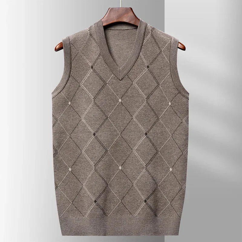 Winter Sleeveless V-Neck Casual Sweaters