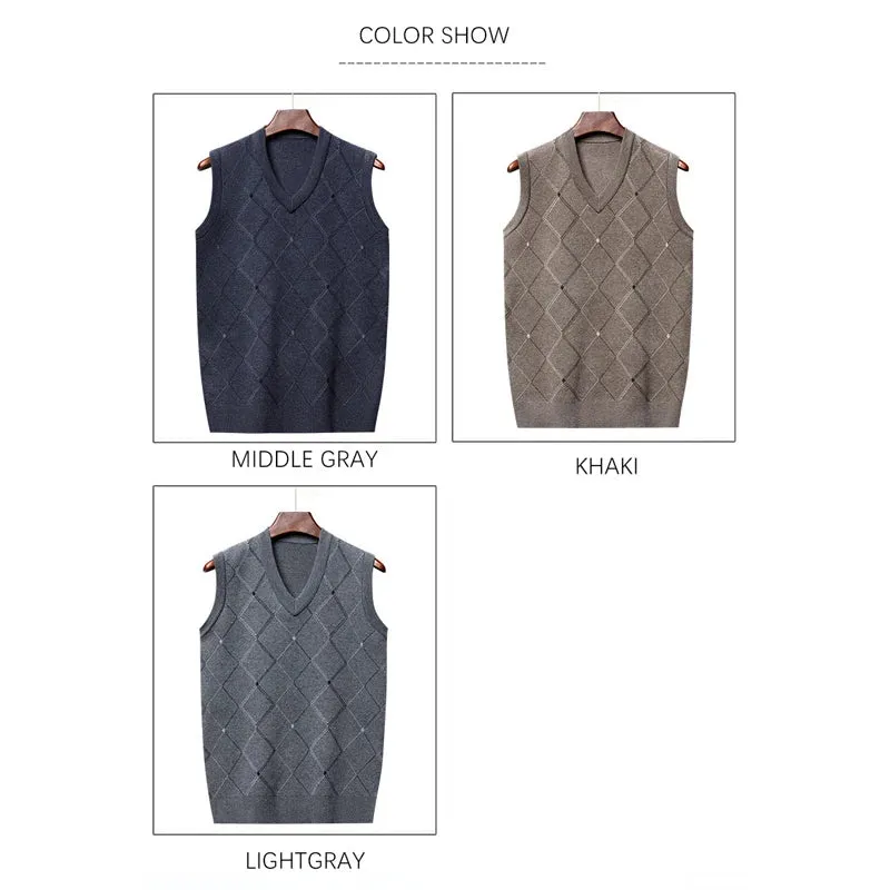 Winter Sleeveless V-Neck Casual Sweaters
