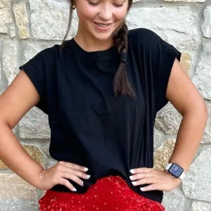 With Flare Basics Wide Arm Tee
