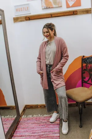 With The Girls Mauve Cardigan