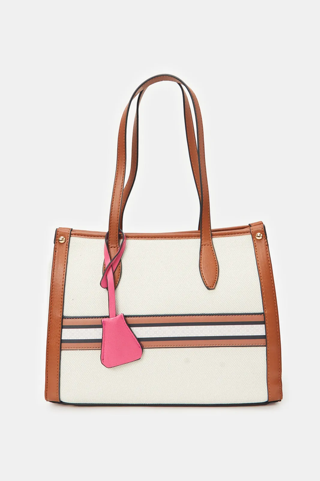 Women Beige Canvas Tote Bag