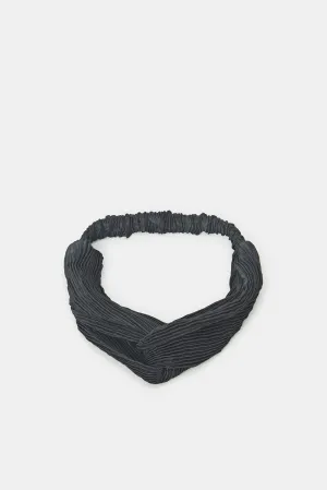 Women Black Knotted Hair Wrap