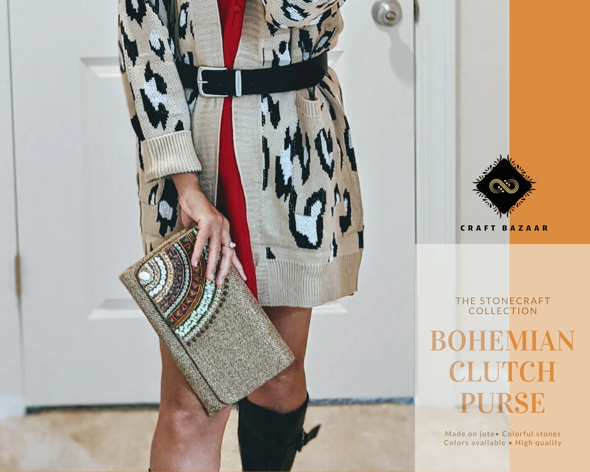 Women Boho Style Clutch Purse