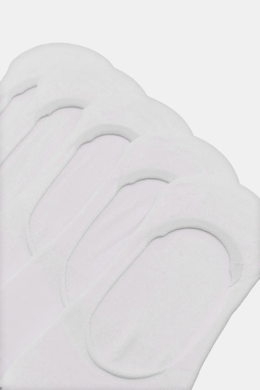 Women White Invisible Socks Set (5 pairs)