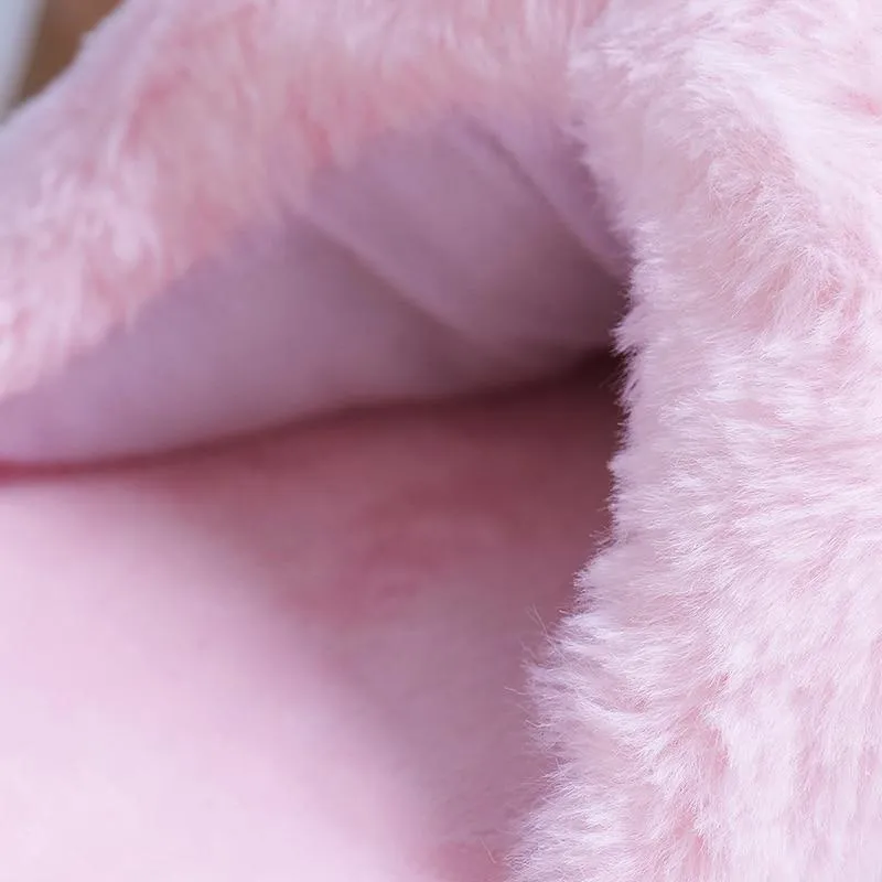 Women Winter Warm Alpaca Cartoon Fur Plush Slippers