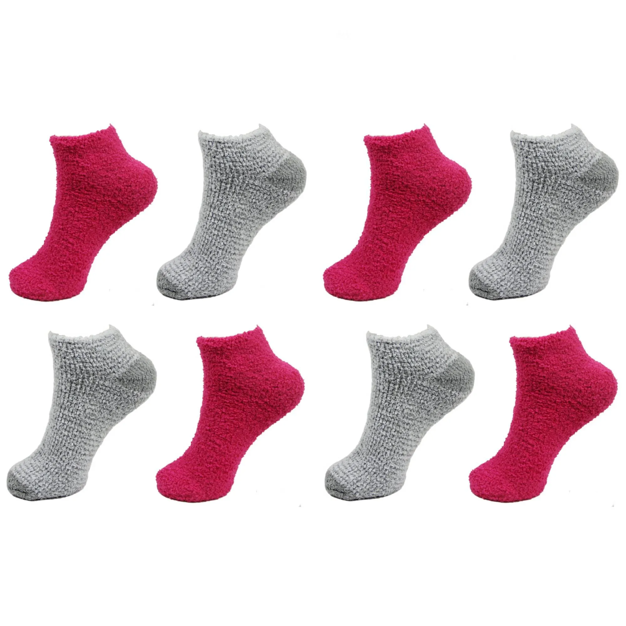 Women's Assorted Soft Warm Microfiber Fuzzy Low Cut Socks
