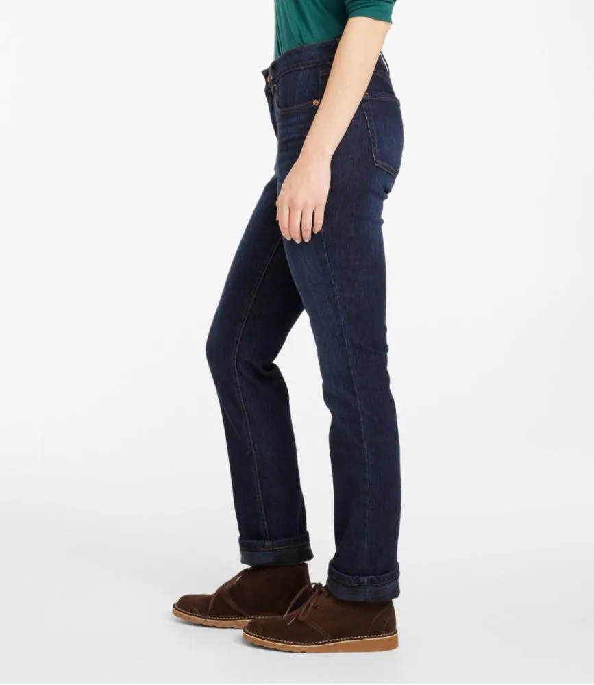 Women's BeanFlex® Jeans, Mid-Rise Straight-Leg Lined