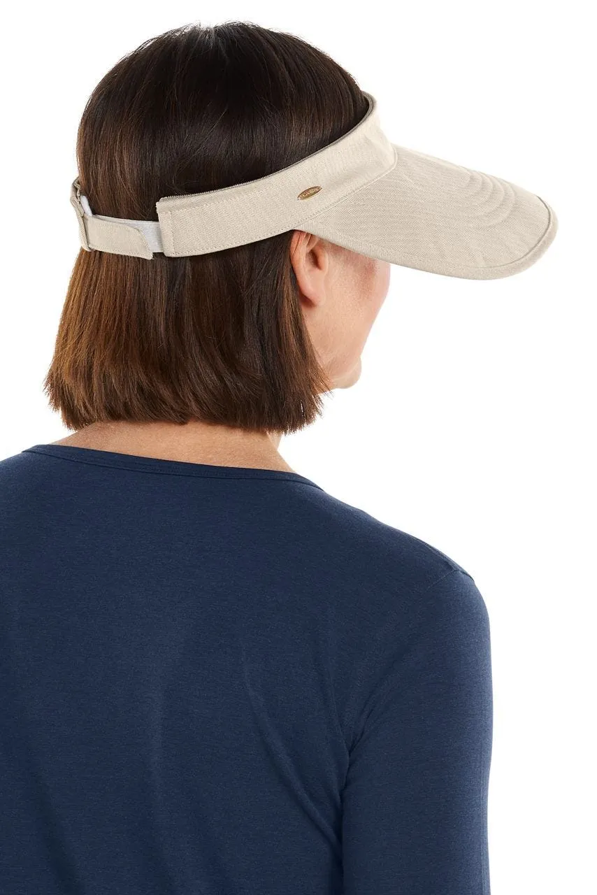Women's Bel Aire Zip-Off Sun Visor  |  Natural Modern Herringbone