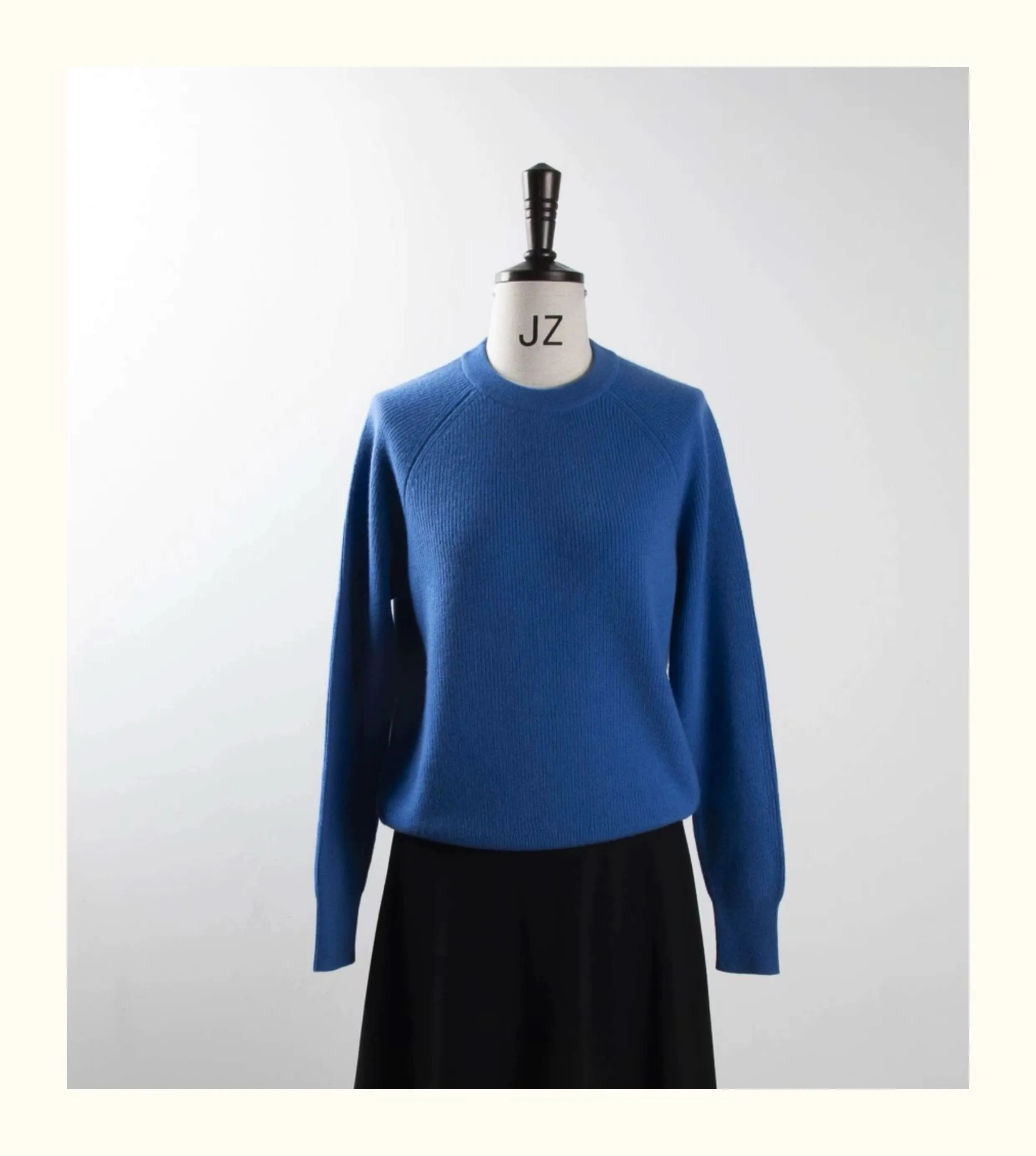 women's cashmere ribbed crew neck sweaters