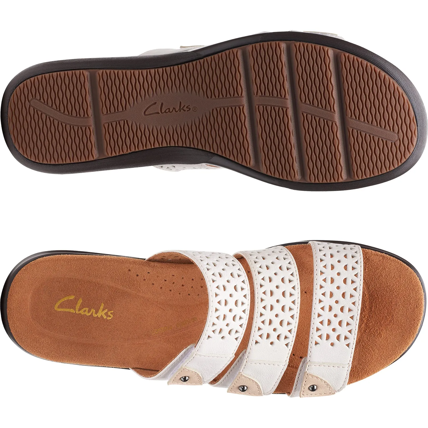 Women's Clarks Kitly Walk White Leather
