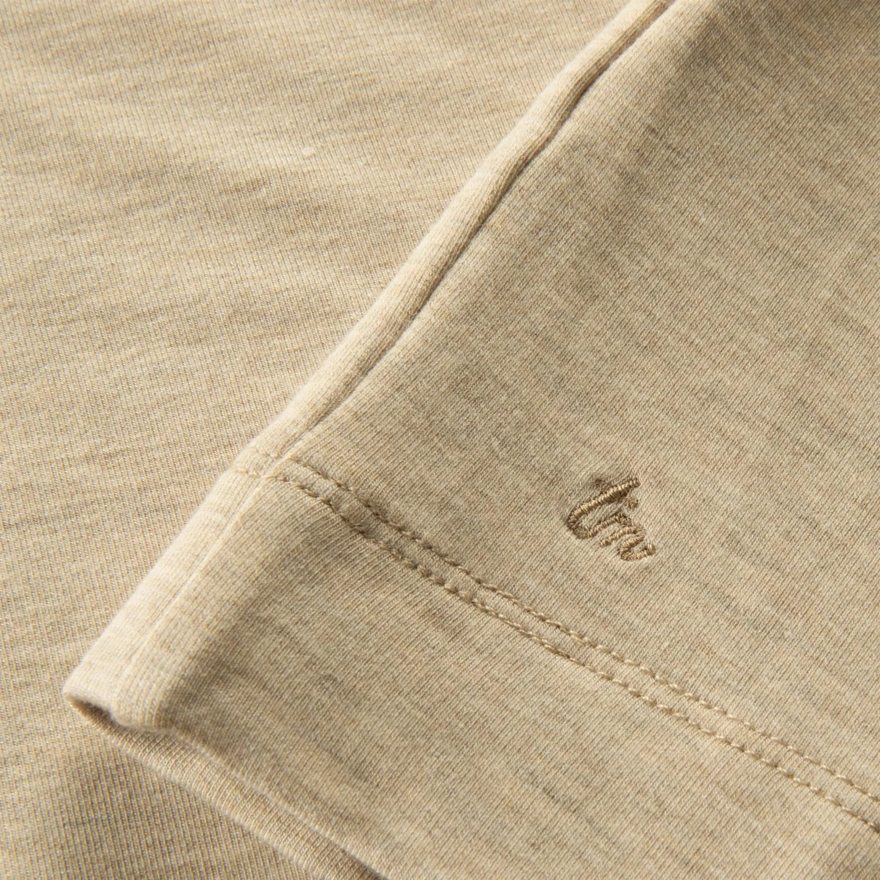 Womens Cloud Terry V-Neck Knit Heather Natural - AW24