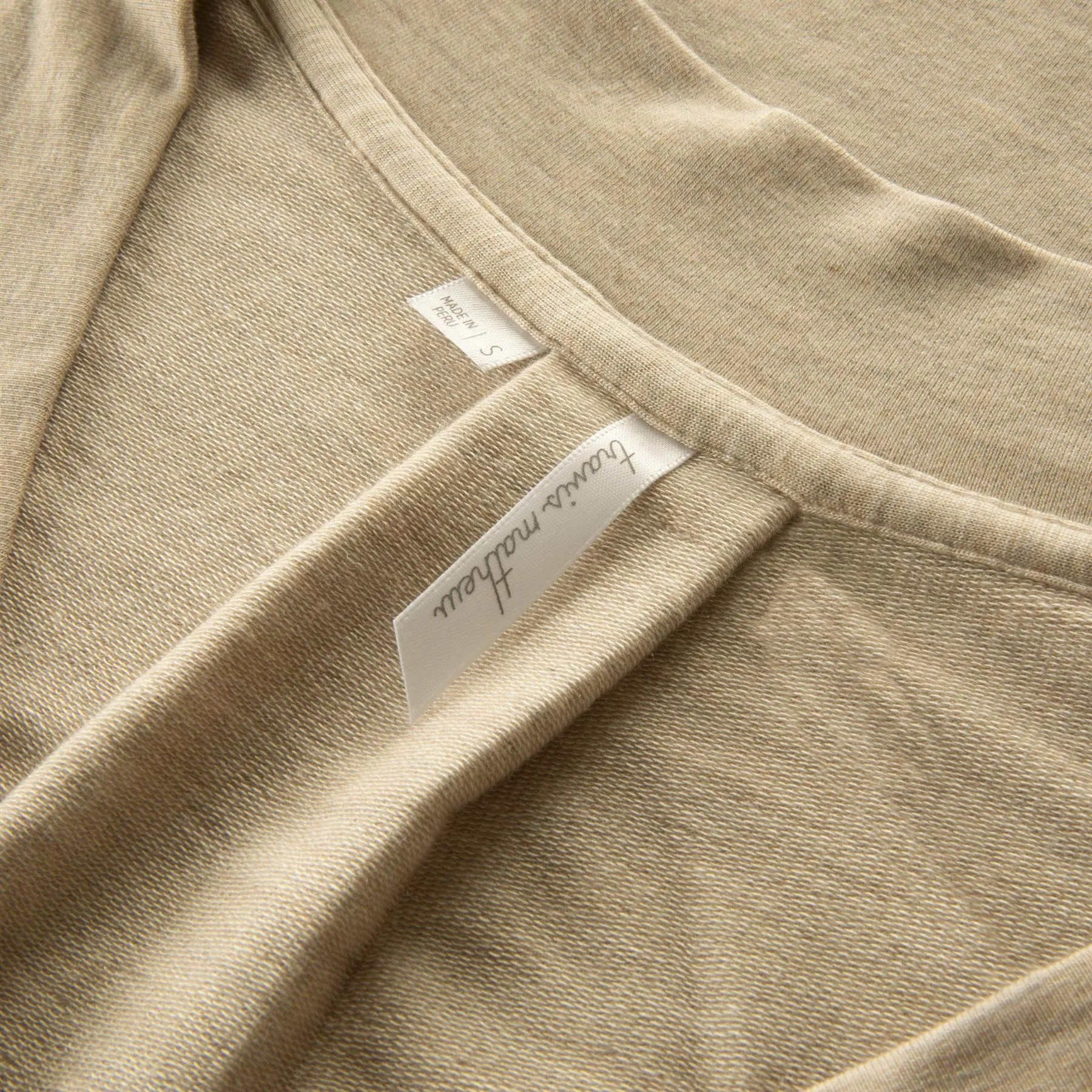 Womens Cloud Terry V-Neck Knit Heather Natural - AW24