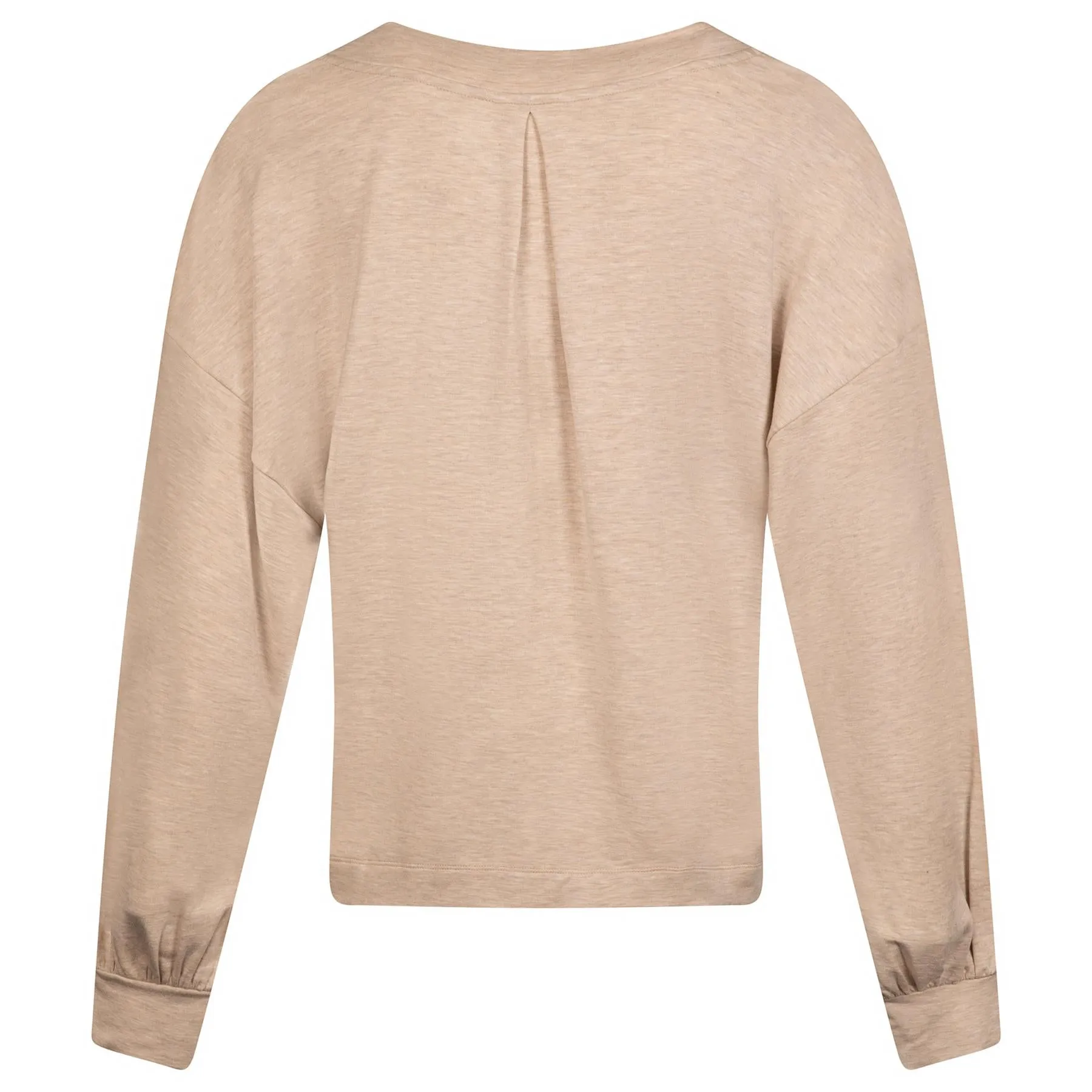 Womens Cloud Terry V-Neck Knit Heather Natural - AW24