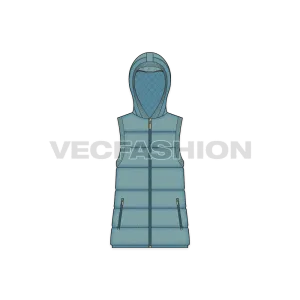 Women's Duck Egg Blue Puffer Vest