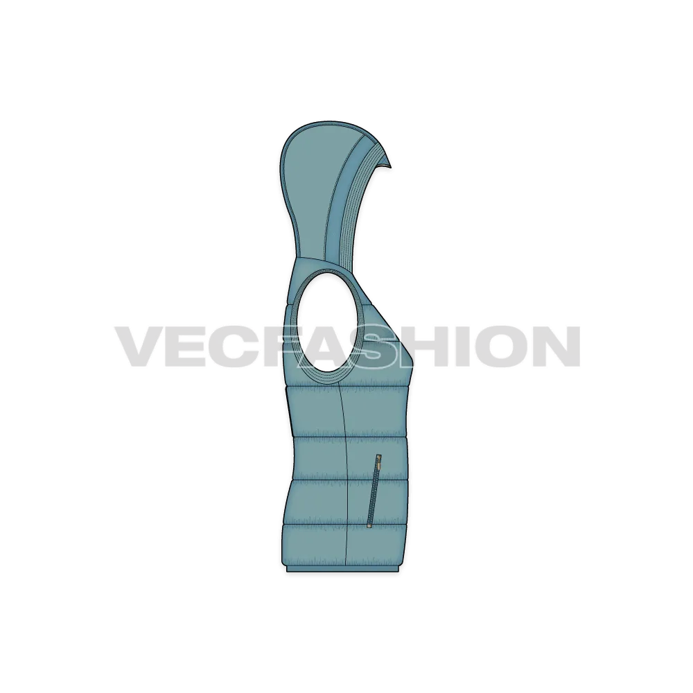 Women's Duck Egg Blue Puffer Vest