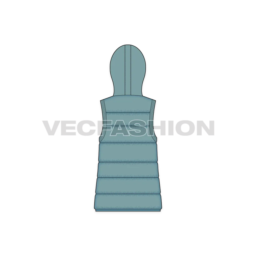 Women's Duck Egg Blue Puffer Vest