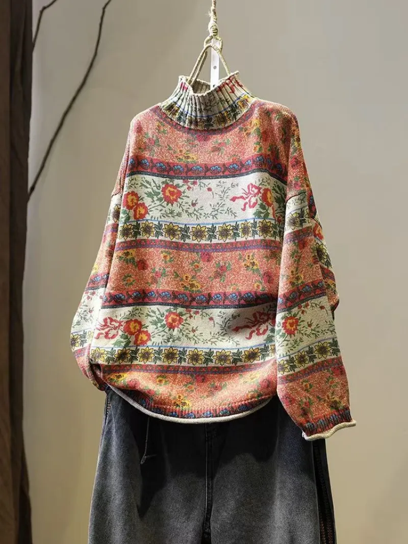 Women's Everyday Wear with Turtle-Neck Sweater