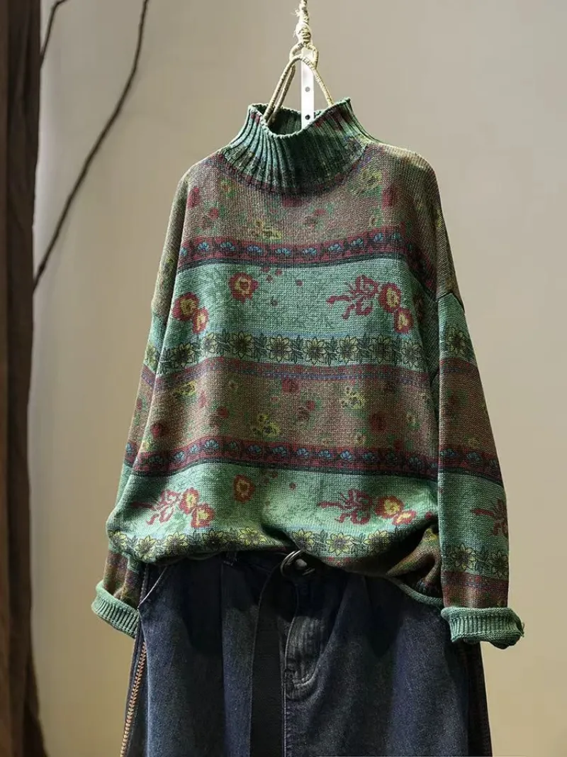 Women's Everyday Wear with Turtle-Neck Sweater