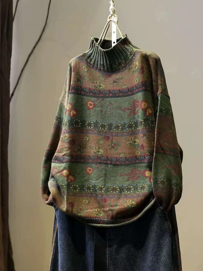 Women's Everyday Wear with Turtle-Neck Sweater