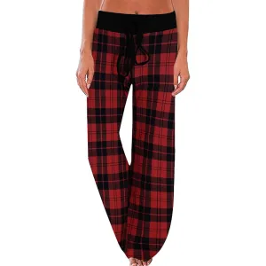 Women's Floral Print High Waist Drawstring Wide Leg Pants