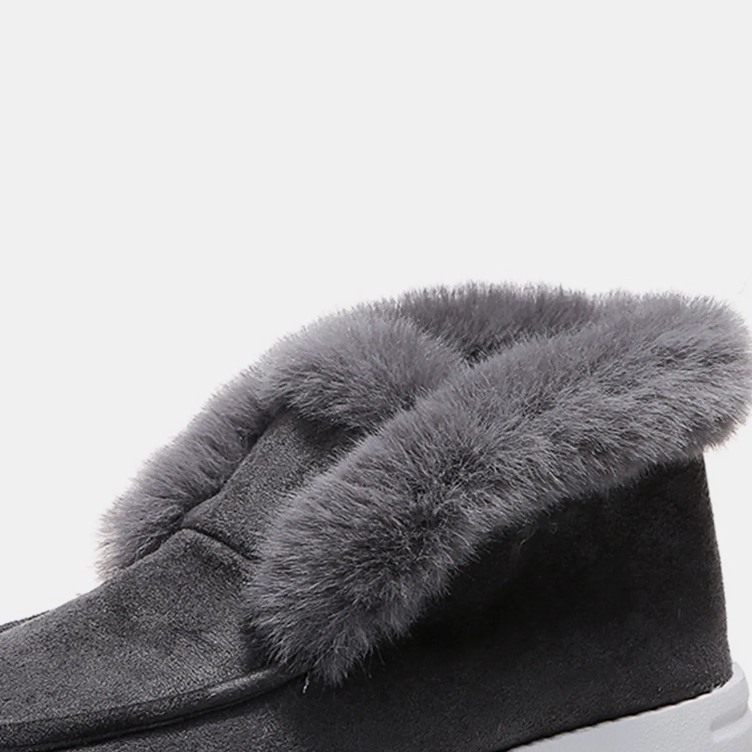 Womens Furry Suede Snow Boots (5-11)