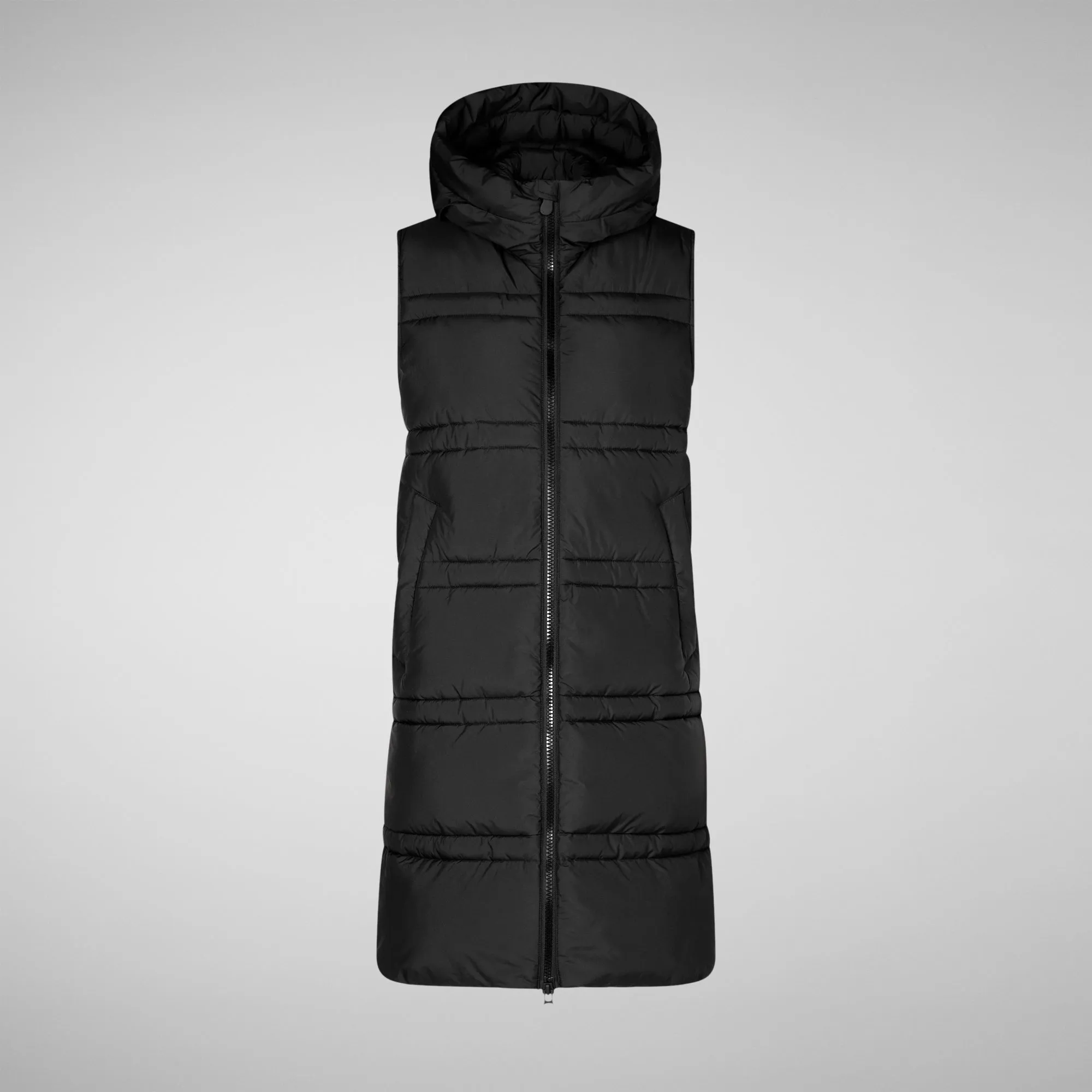 Women's hooded vest Judee in black