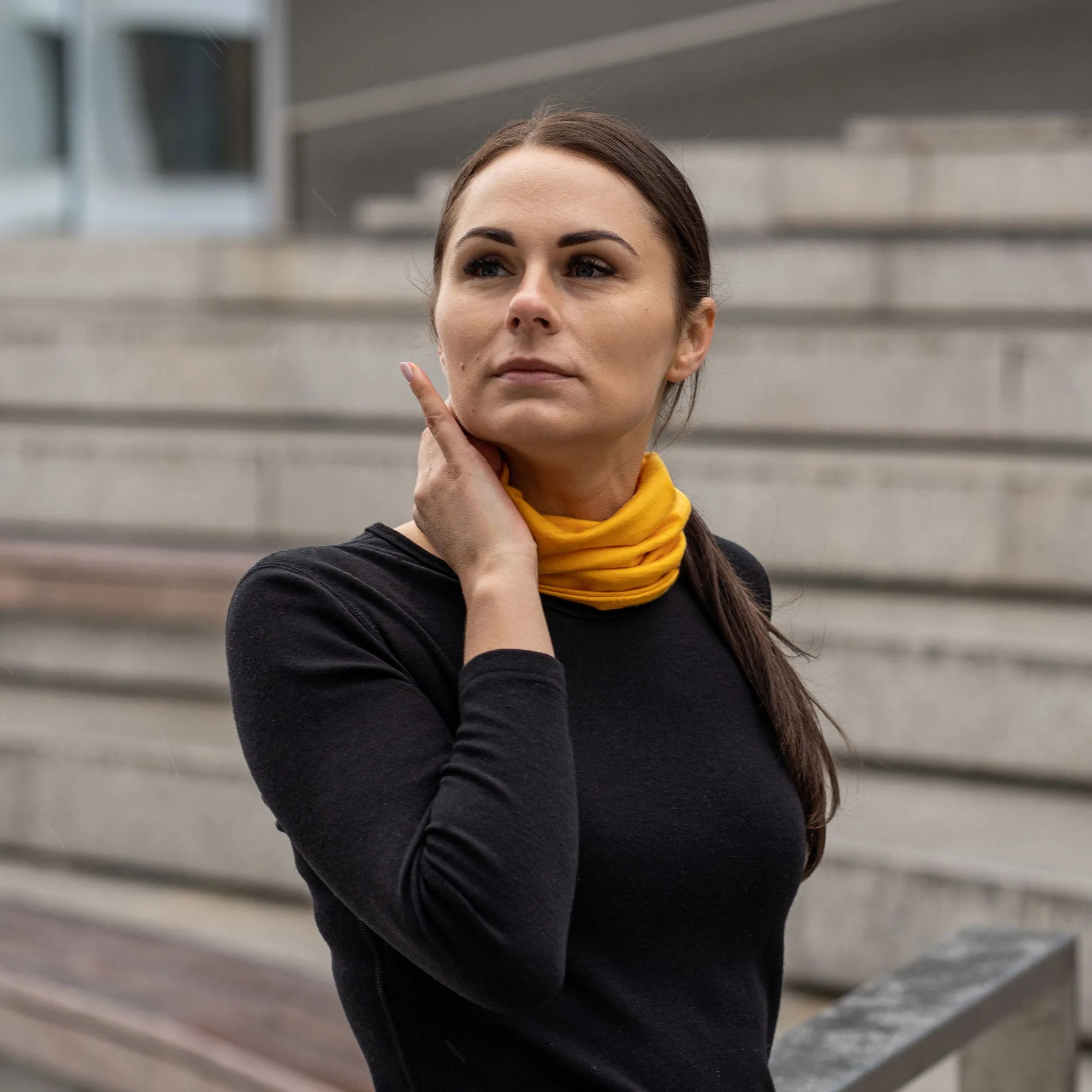 Women's Merino Neck Gaiter Power Mango / Yellow