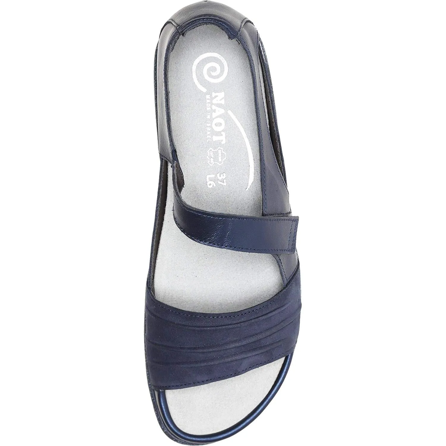 Women's Naot Papaki Polar Sea/Navy Velvet Leather/Nubuck