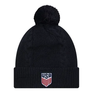 Women's New Era USMNT Navy Cable Knit Hat