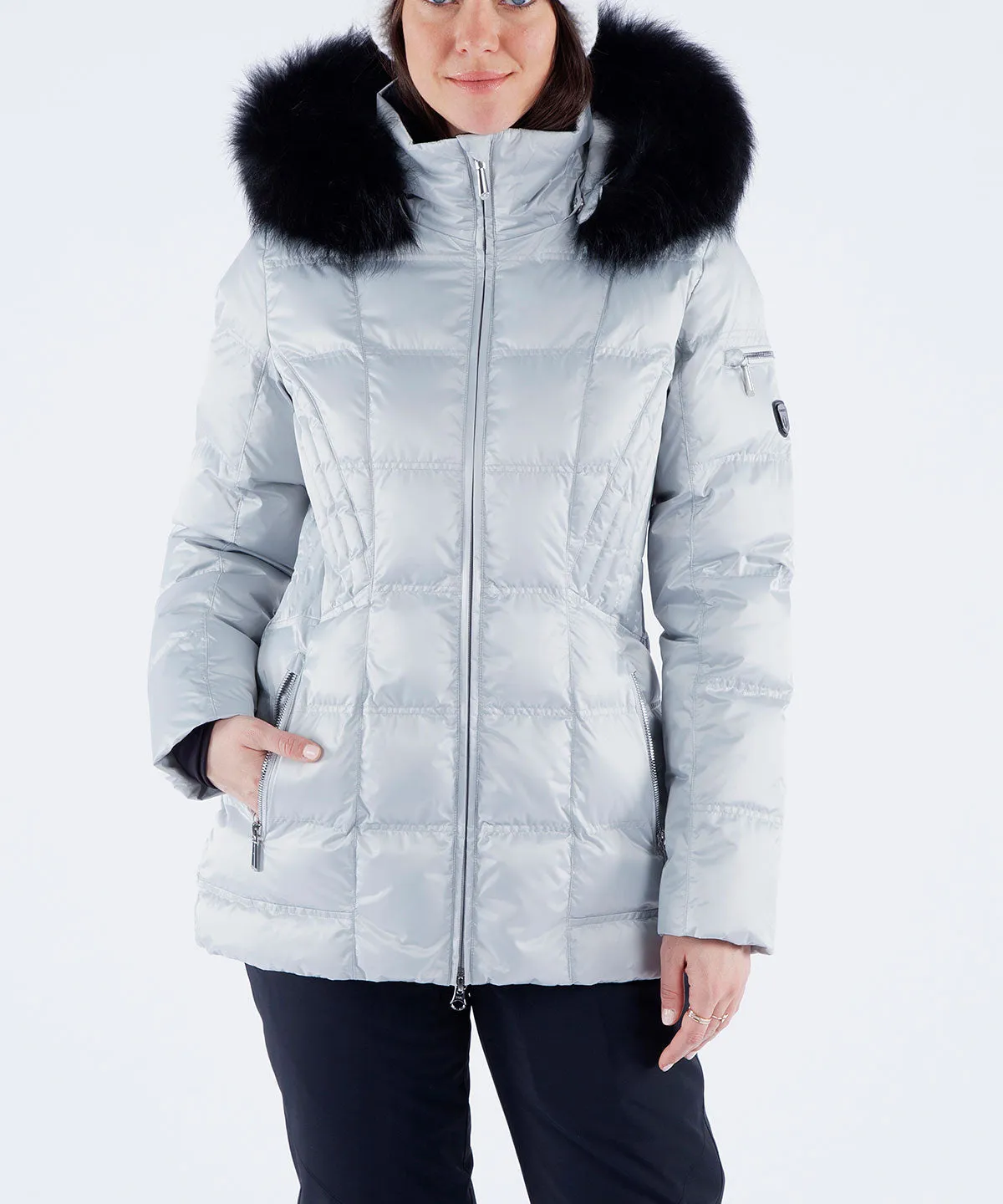 Women's Nikki Quilted Jacket with Removable Fur Ruff