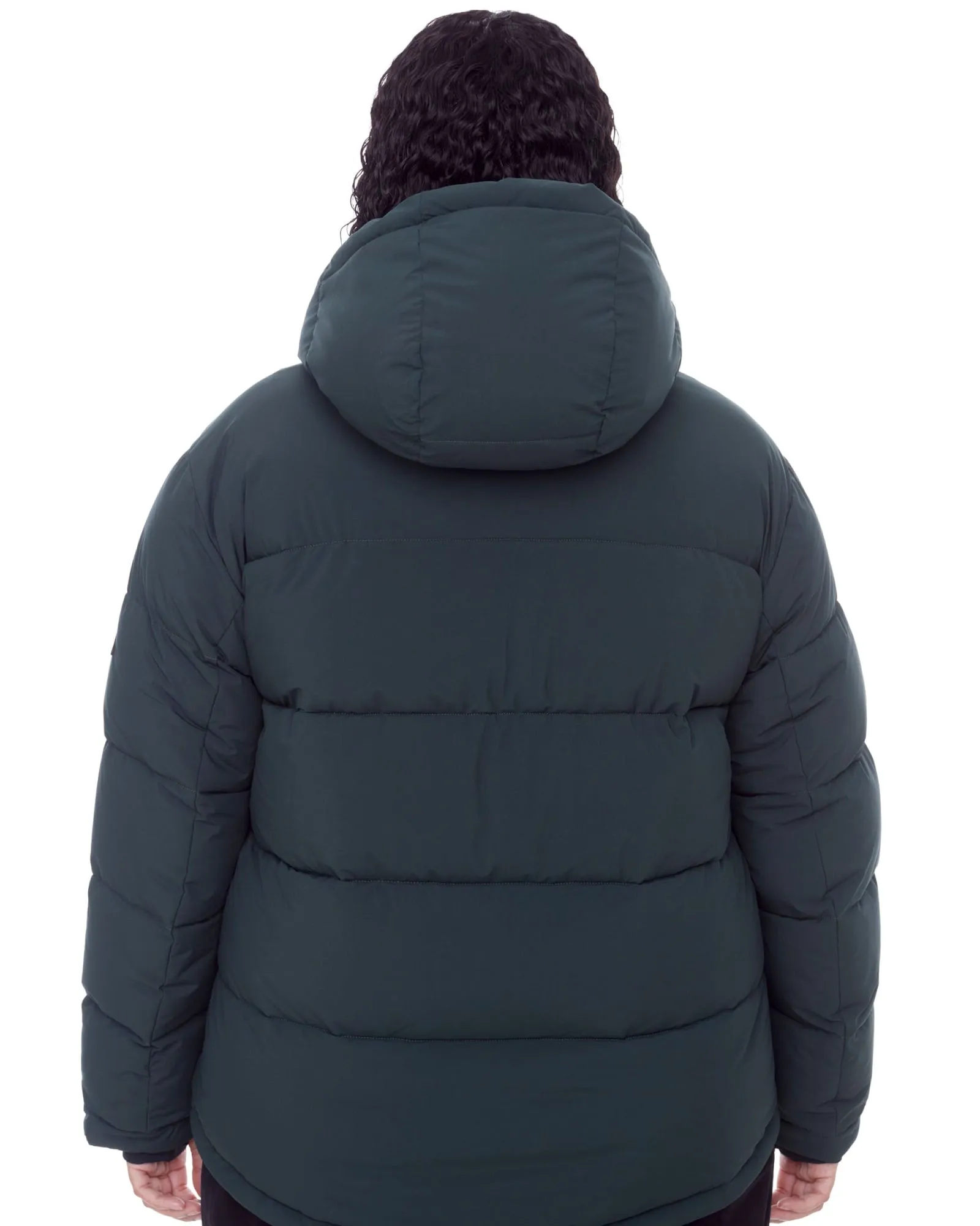 Women's Plus Size - FORILLON | Vegan Down Recycled Short Quilted Puffer Jacket | Deep Green