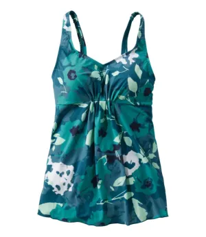Women's Shaping Swimwear, Soft-Drape Tankini Top Print