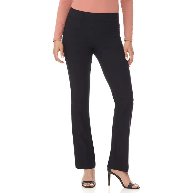 Women's Solid Ease In To Comfort Fit Barely Bootcut Stretch Pants